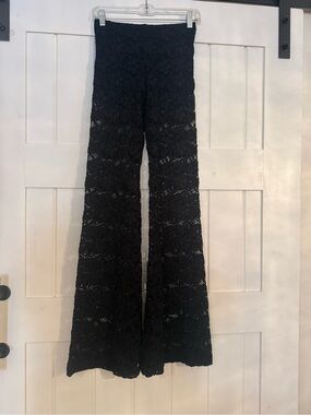 Nightcap Black Lace Flare Pants